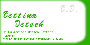 bettina detsch business card